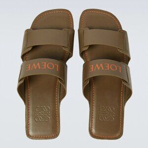 Loewe - Paula's Ibiza flat leather sandals